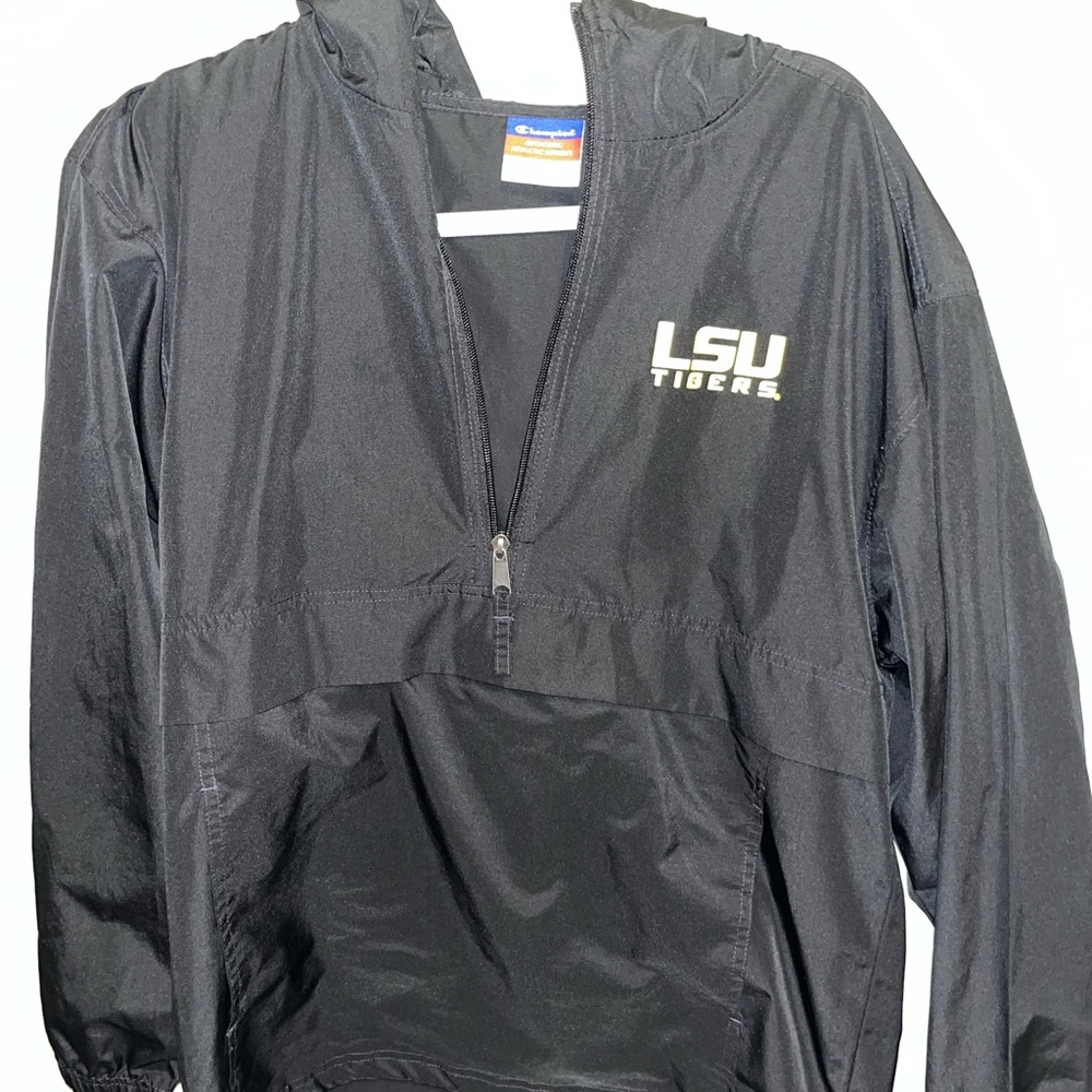 black lsu champion windbreaker